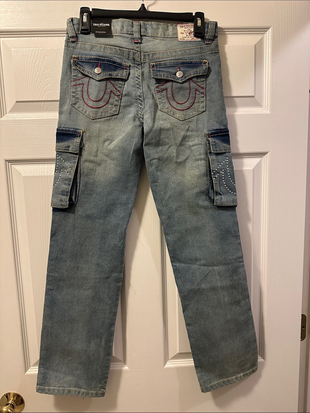 NWT Kid’s True Religion Ricky Relaxed Straight Cargo Jeans - Sizes 8, 10, 16